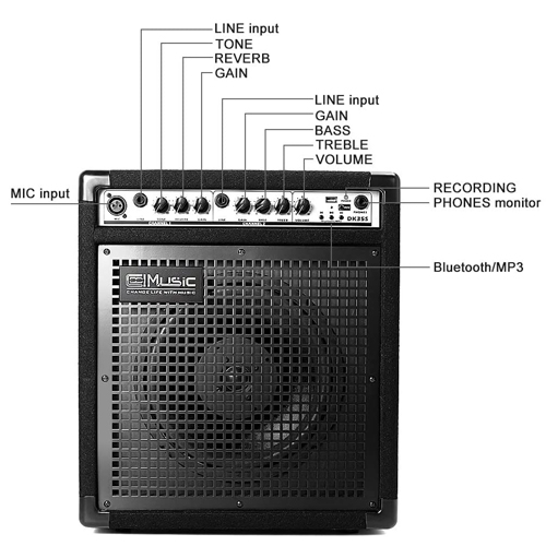 Cool Music 50-Watt Drum / Keyboard Amplifier Combo - DK-35S - Image 5
