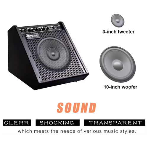 Cool Music 100-Watt Bluetooth Professional Drum Amplifier - DM-100 - Image 3