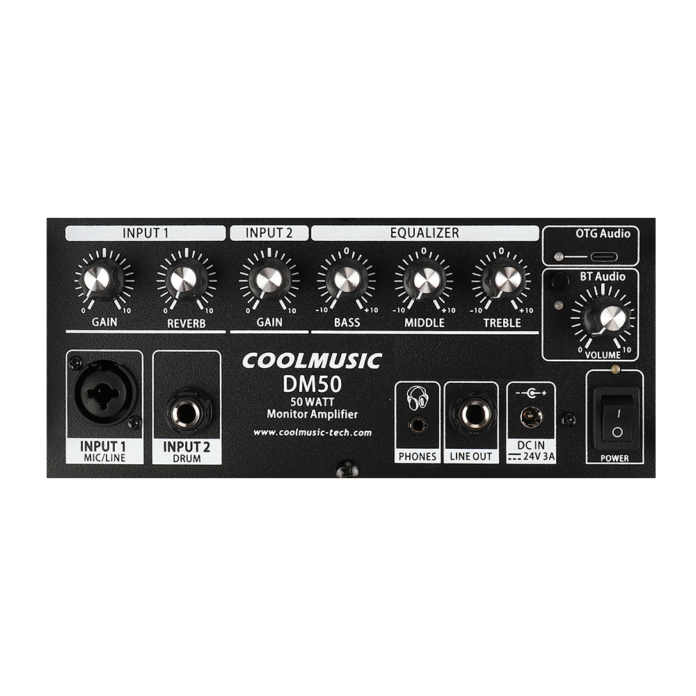 Cool Music 50-Watt Bluetooth Professional Drum Amplifier DM50 - Image 5